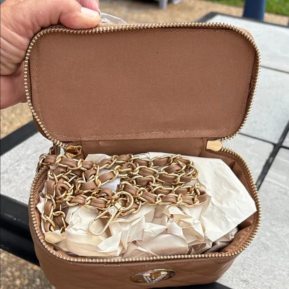 Valentino Orlando Brown Quilted Handbag/Crossbody - Picture 5 of 6